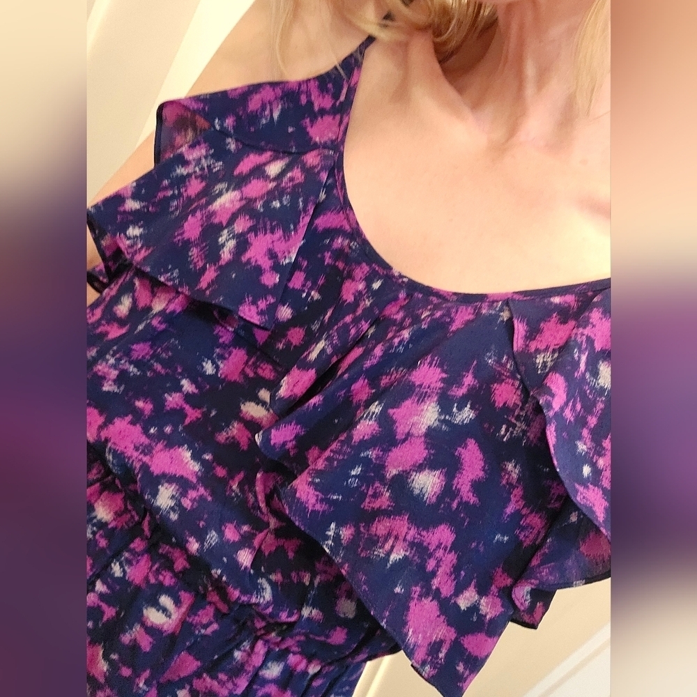 NWT Rebecca Taylor 100% Silk Floral Top - Size 4 - Picture 5 of 13